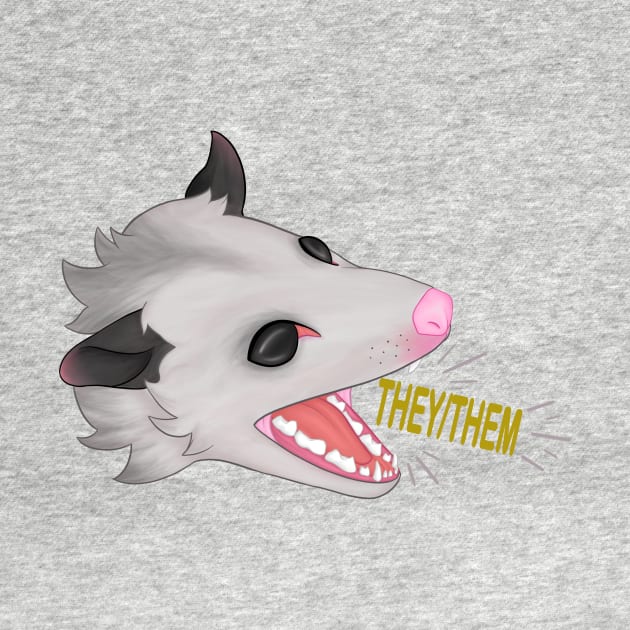 Pronoun opossum they them by JadedWolvesArt